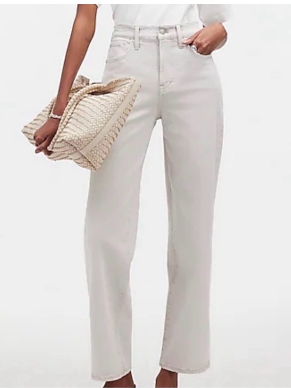 Madewell Perfect Vintage Wide-Leg Crop in Stone Denim - Picture 2 of 7